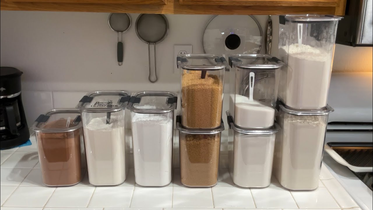 MADE IN USA 🇺🇸 Rubbermaid Brilliance airtight bulk pantry food storage containers