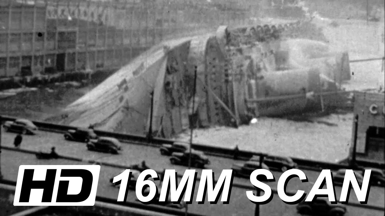 The Burning of the S S  Normandie [2K 16mm scan]