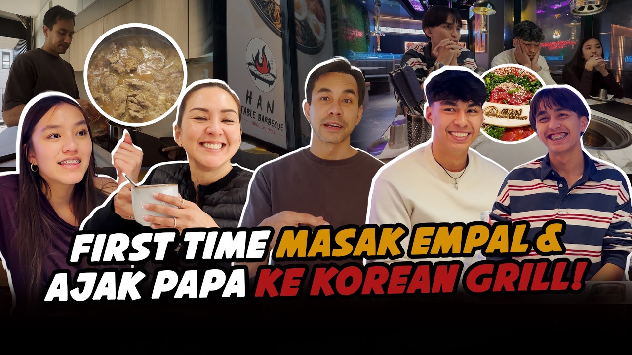 SUNDAY FAMILY TIME! PAPA SIAPIN RANSUM KIDDOS, MASAK EMPAL LANJUT DINNER KOREAN GRILL!!