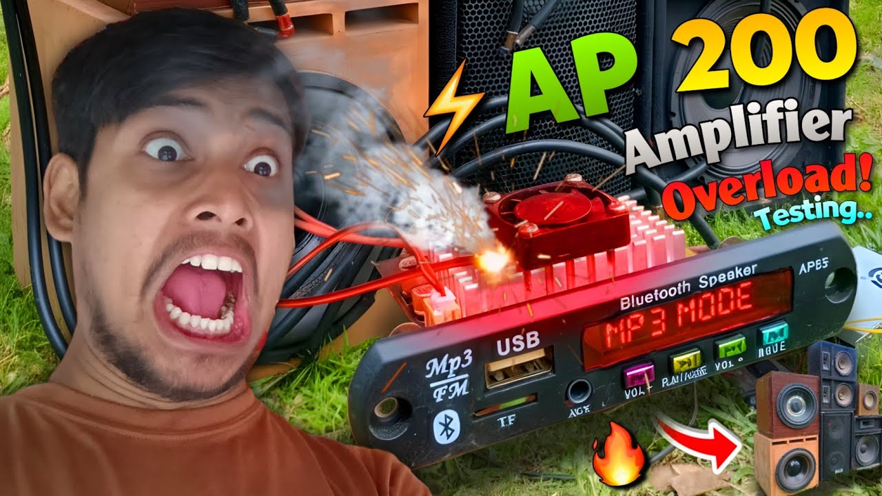 🔥 Extreme Overload Test.. | AP-200 Class D Amplifier Connected To My 12 Inch Subwoofer & Speaker..