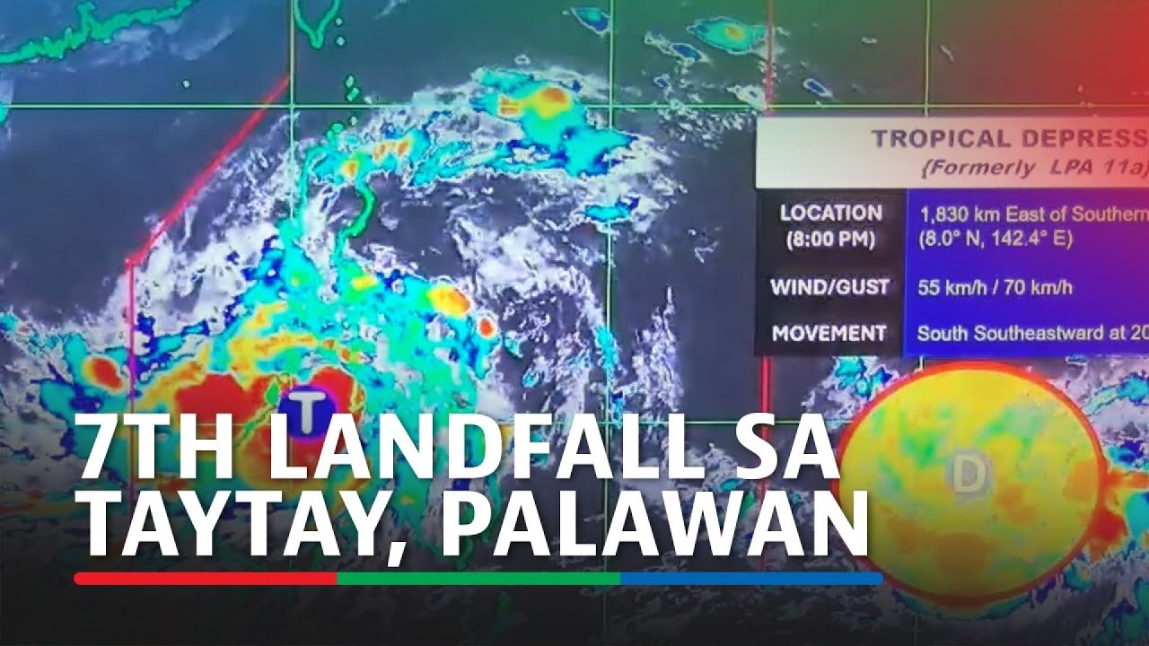 Weather Update: Ika-pitong landfall ni Bagyong Tino sa Taytay, Palawan | ABS-CBN News