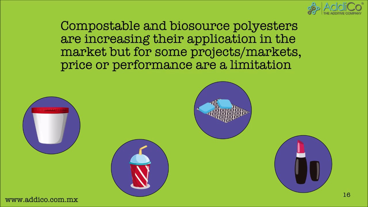 AddiCo 9320 improves the properties of polylactic acid (PLA) compounds