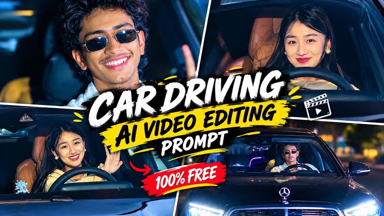 Instagram AI Car Video Editing | Trending Car Driving AI Video Editing Prompt | Viral AI Car Video