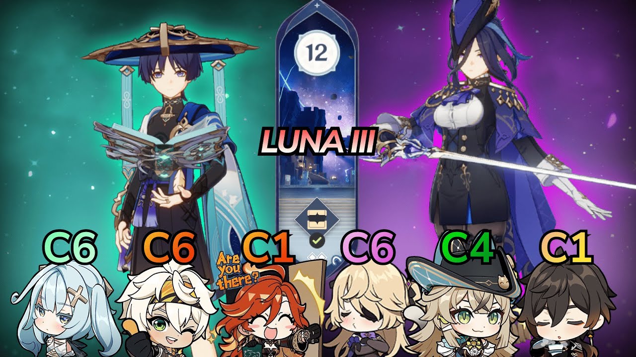 C2 Wanderer & C0 Clorinde / Abyss Luna III Mid December Floor 12 / Genshin Impact 6.2