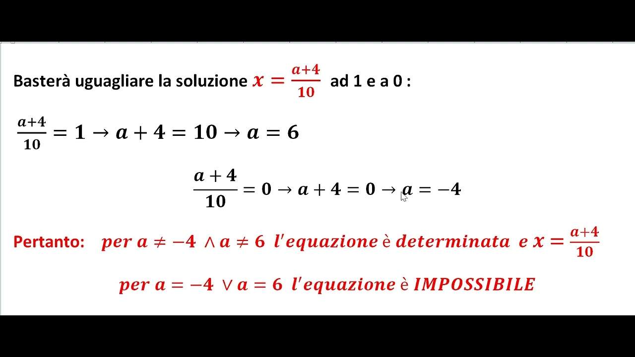 equazioni letterali fratte :parte 1