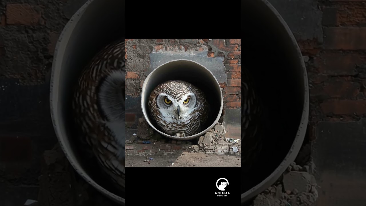 The Pipe Owl's Disappearing Act... What Is It Hiding From? 🦉🚪