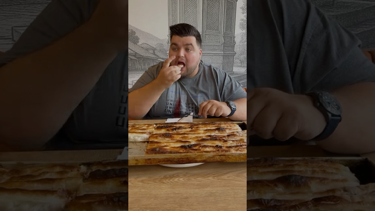 Rekord u Sarajevu 😱 Sermed pojeo  2 tepsije bureka 🥰 #shorts #youtubeshorts #fyp