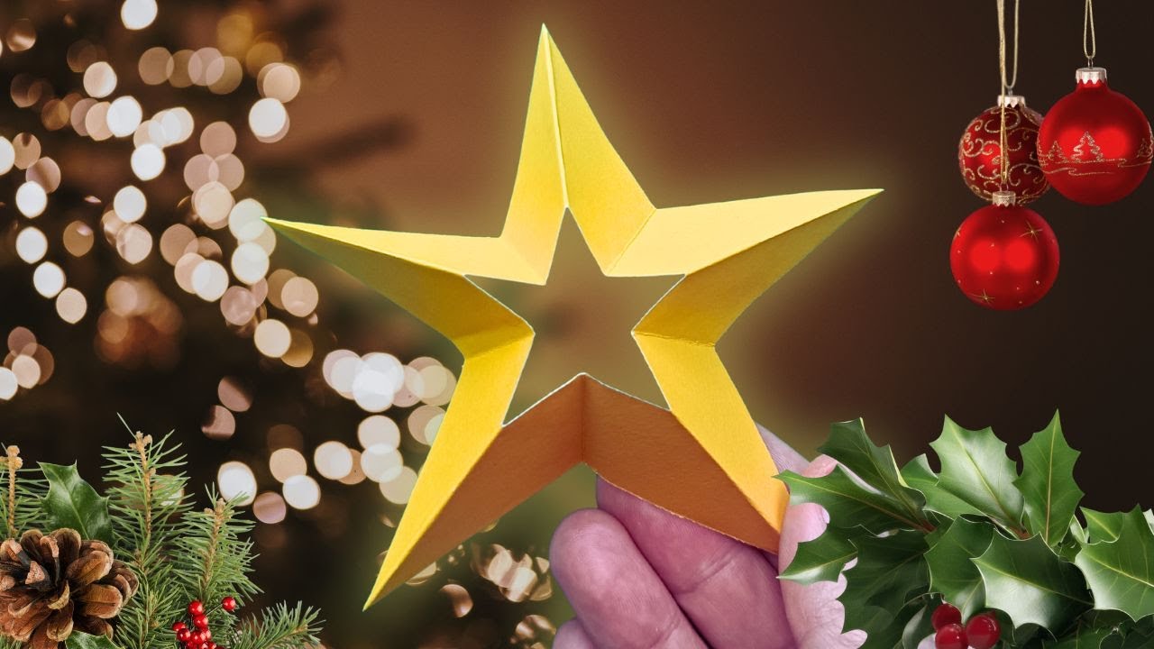 So schneidet man perfekte 5-zackige Sterne aus - Einfache Anleitung zum Falten für Weihnachten