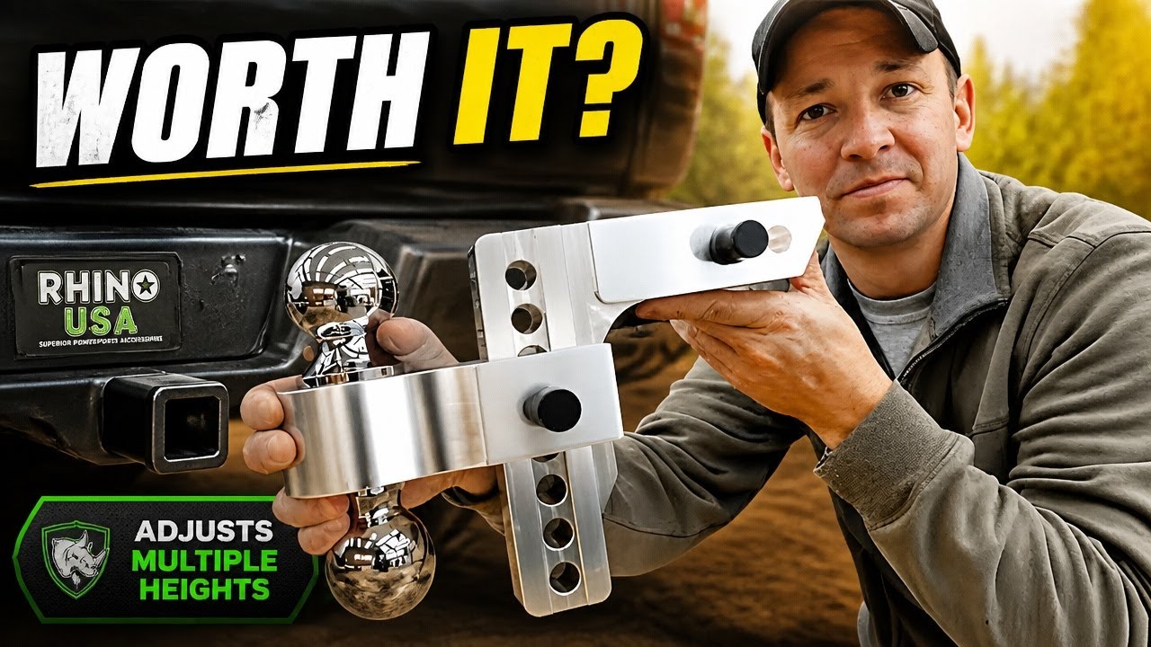 I Tested Rhino USA's Adjustable Trailer Hitch - Is this Best? | Link in Description 🔗👇