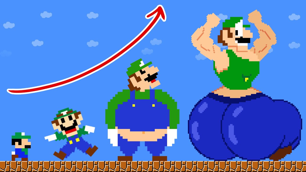 Evolution of Luigi: Luigi Growing Up Compilation in Maze Mayhem | Mario Game Animation | AG Mario