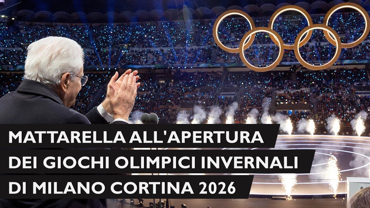 Il Presidente Mattarella all'apertura dei Giochi Olimpici Invernali di Milano-Cortina