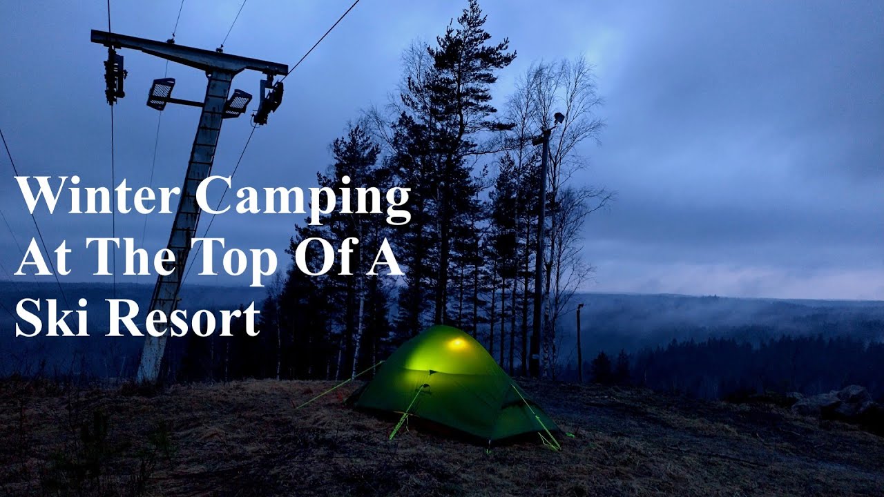 Winter Camping At The Top Of A Ski Resort | Naturehike Cloud Up 2 | February 2025 [English]