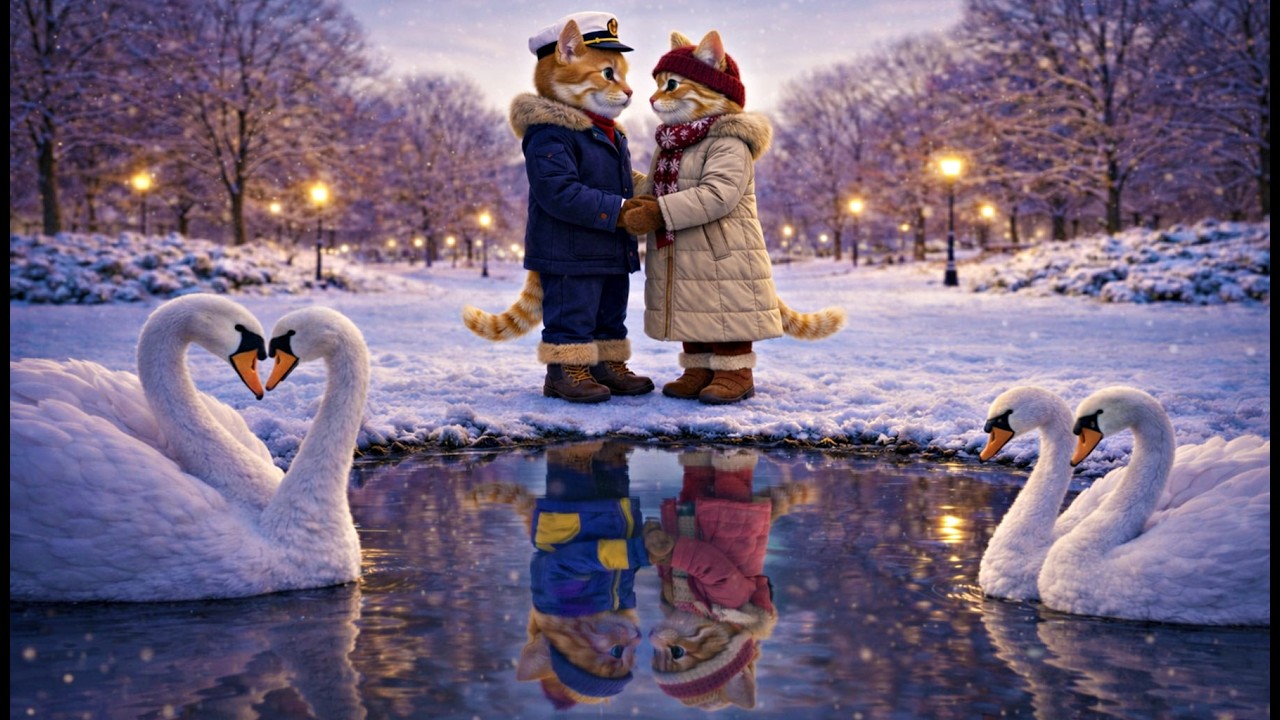 💌 Gingy Cat’s Parents’ Timeless Date: A Love Kept Through the Years 🎞️🌙