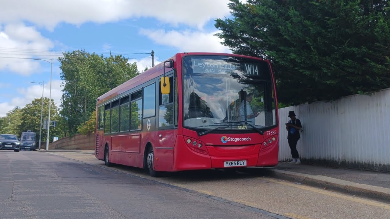 FULL ROUTE VISUAL|Stagecoach London Route W14|Woodford Bridge-Leyton Superstores|37585 (YX65 RLY)