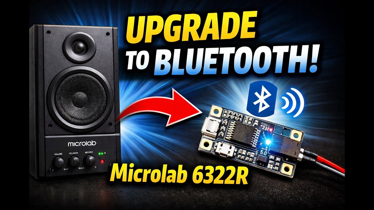 DIY: Convert Microlab 6322R to Bluetooth Speaker (Bluetooth 5.0, Soldering)