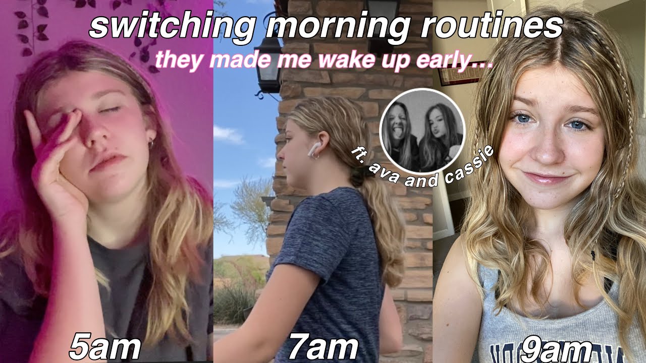 switching morning routines with other youtubers ☀️ | featuring @avaandcassie9389