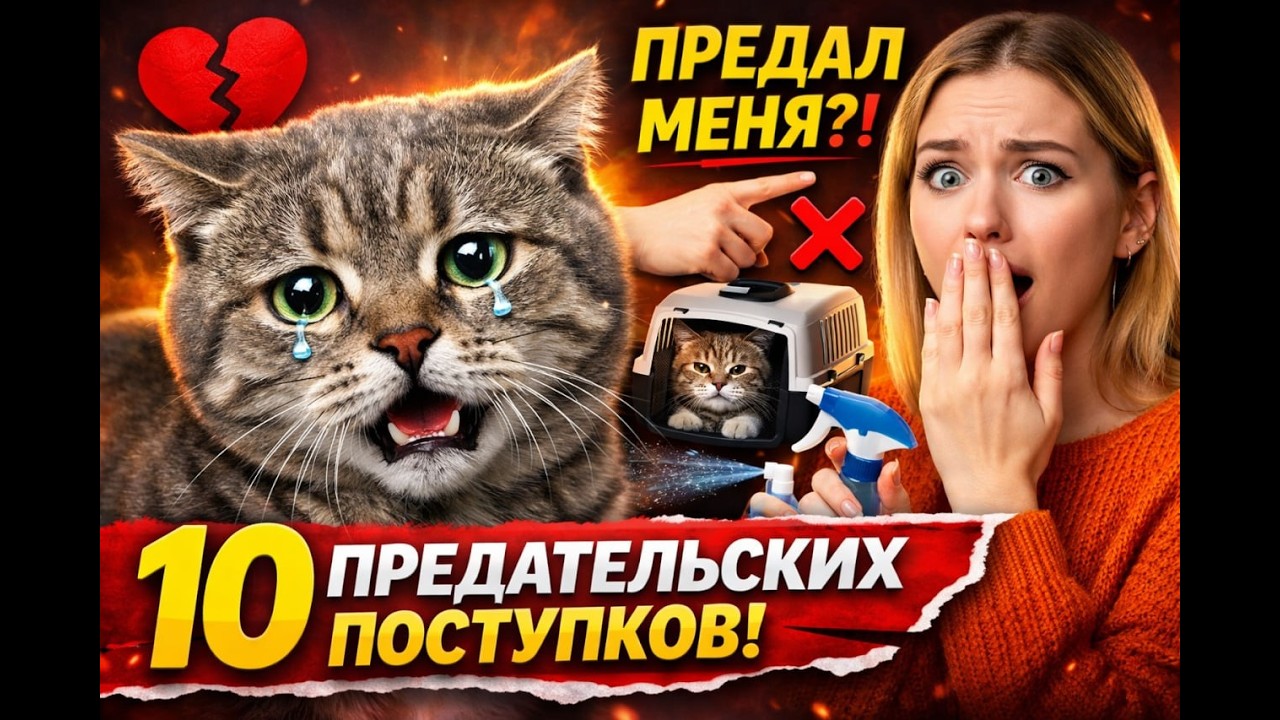 10 привычек хозяина, которые кошка воспринимает как ПРЕДАТЕЛЬСТВО