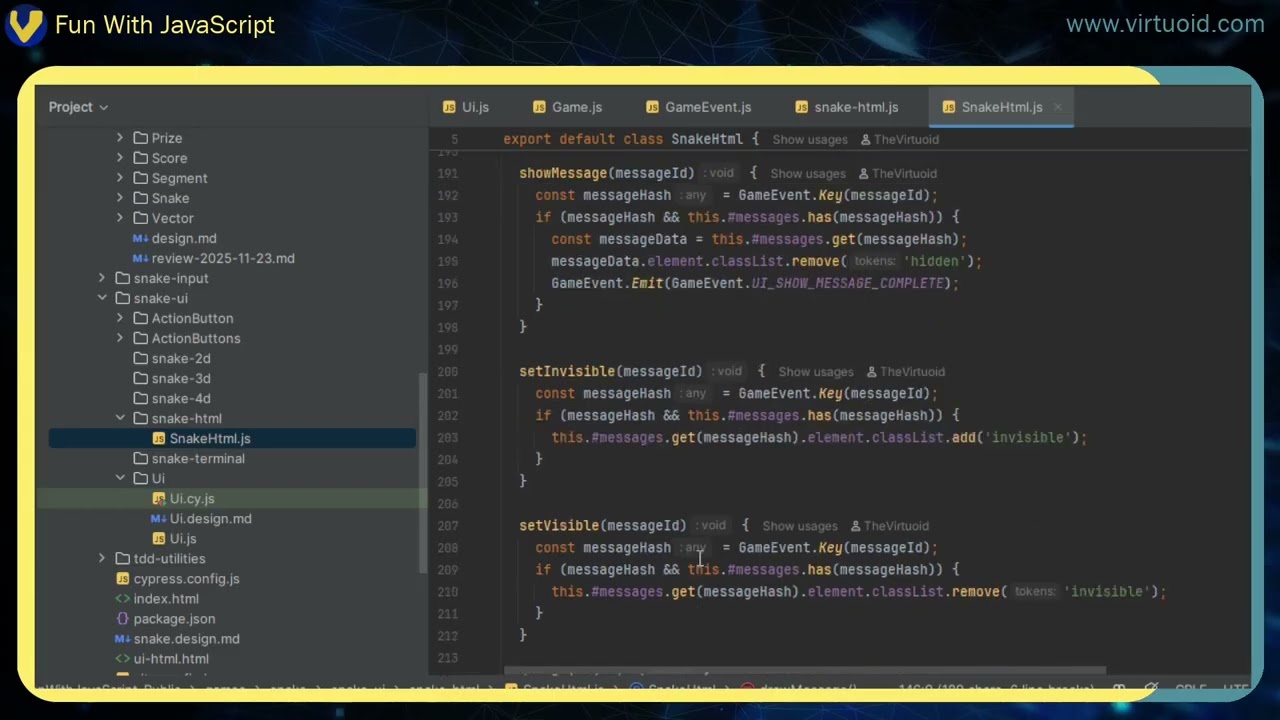 What is that snake on the screen? The UI class! #javascript #snakegame
