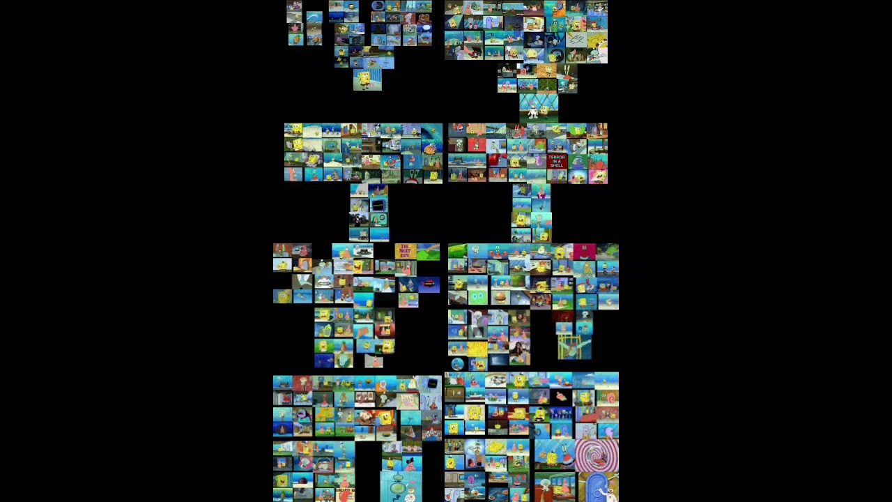 All spongebob season 1-8 episodes played at the same time @jameyfivenights@Disco_Bear24199