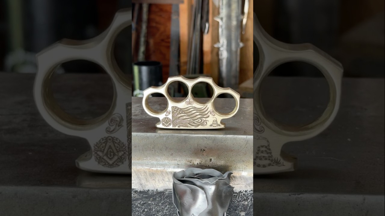 Casting Brass Knuckles out of scrap! 