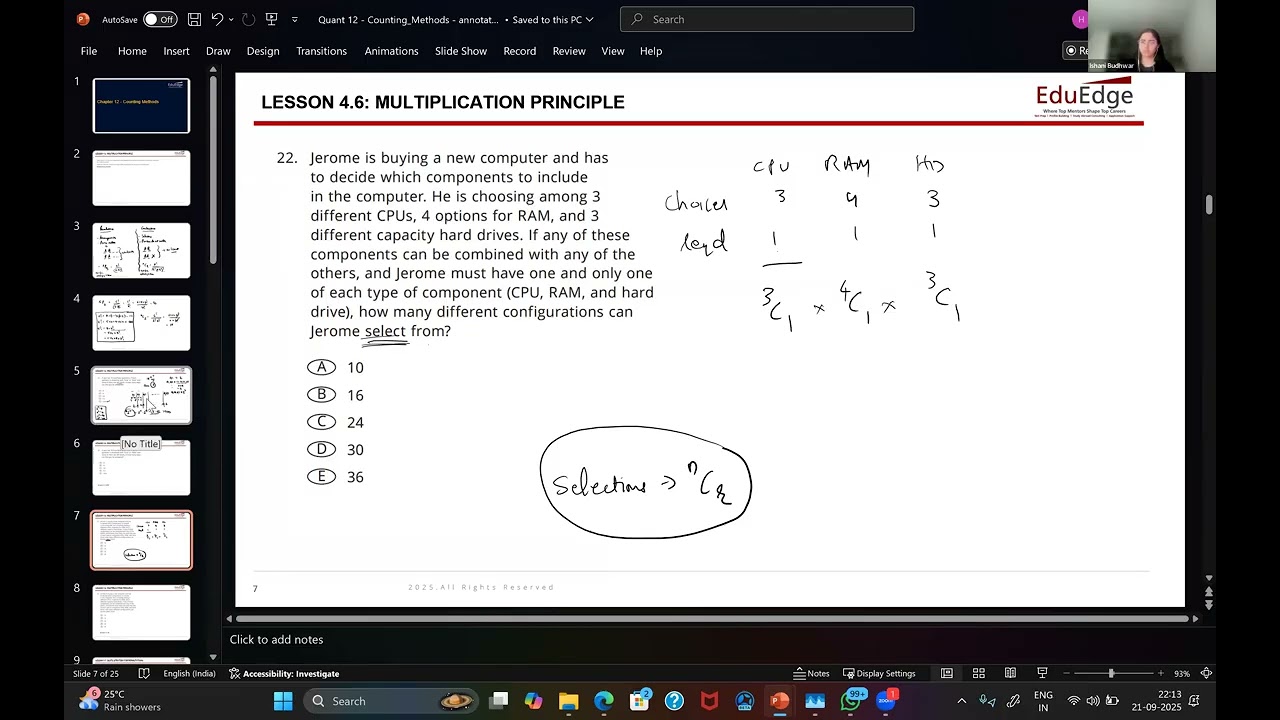 GRE - Introduction to Counting Methods & Probability