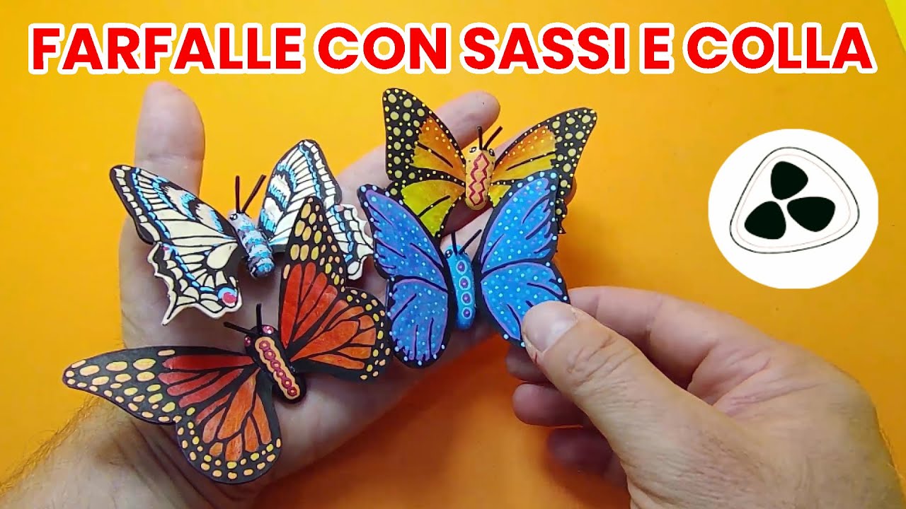 Sassi dipinti: FANTASTICHE!!! Farfalle magnetiche con colla e sassi