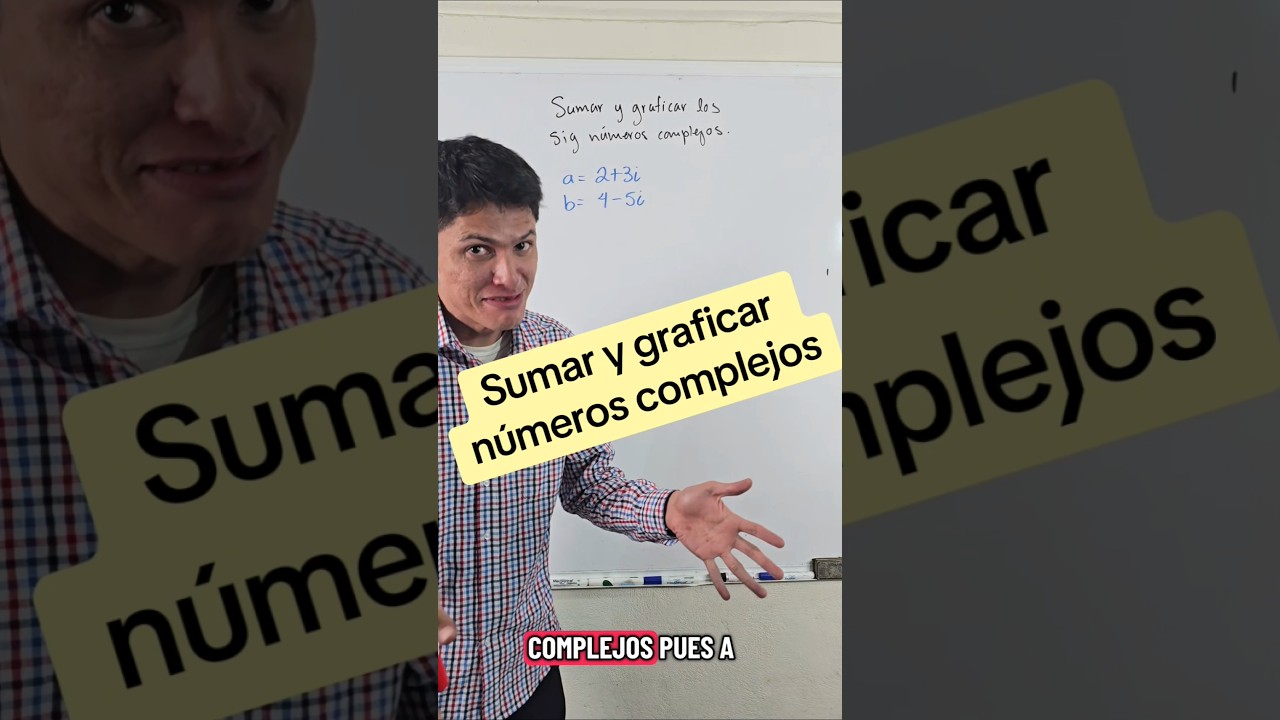 Sumar y gr&aacute;fica n&uacute;meros complejos  #numeroscomplejos #variablecompleja