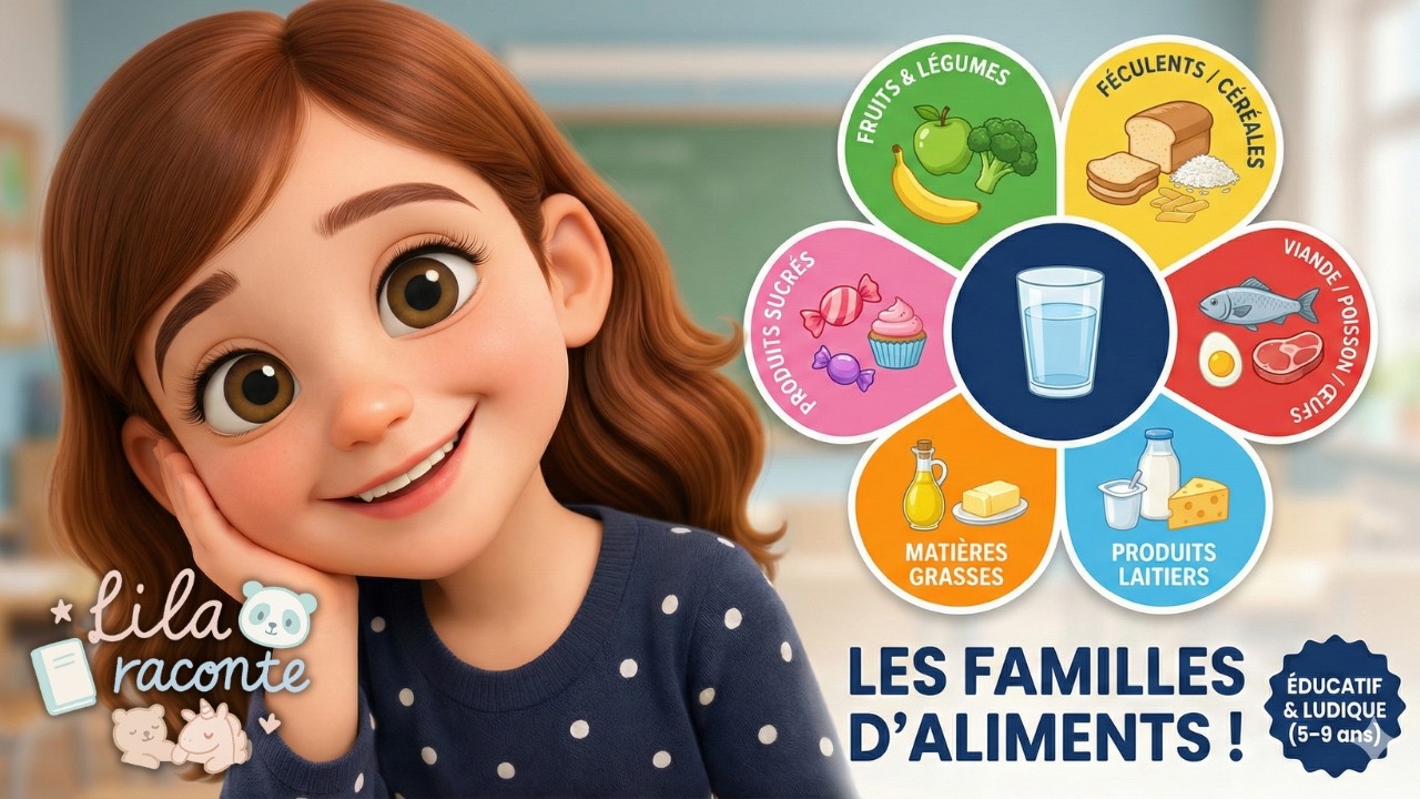L'ALIMENTATION expliquée aux ENFANTS: Découvre les 7 familles d'aliments: Bien manger & Bien grandir