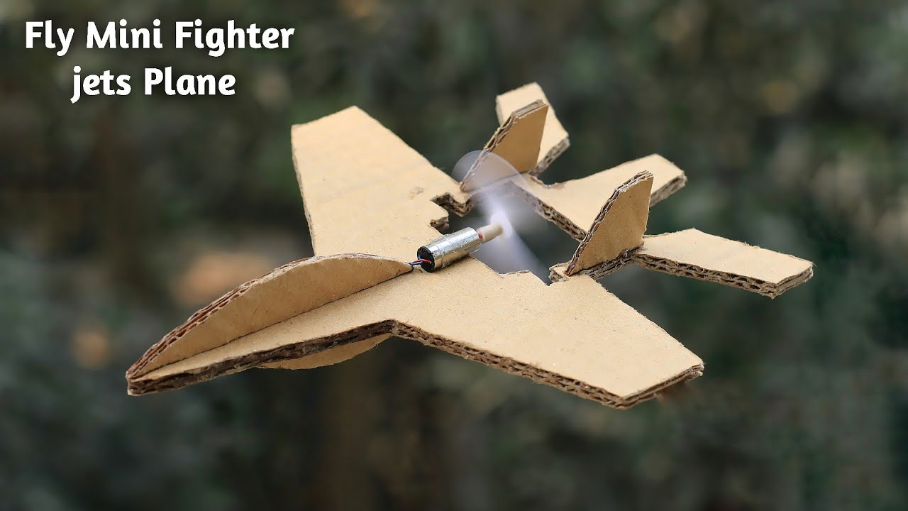 How to make SU 27 mini auto flying DIY plane used cardboard / Making fighter jets