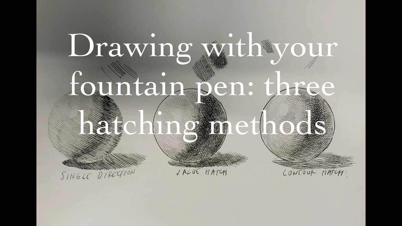 Three pen and ink hatching methods