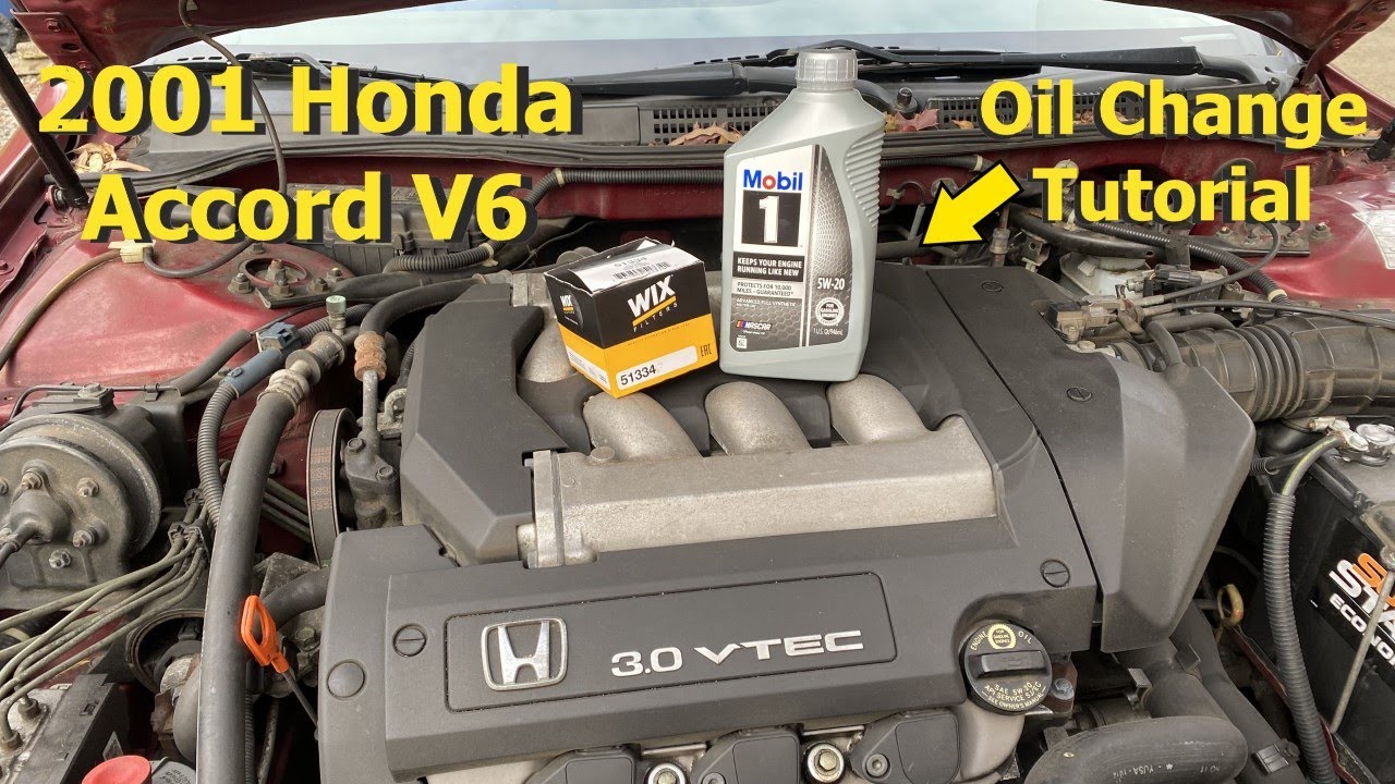 2001 Honda Accord V6 Oil Change tutorial in under 10 minutes