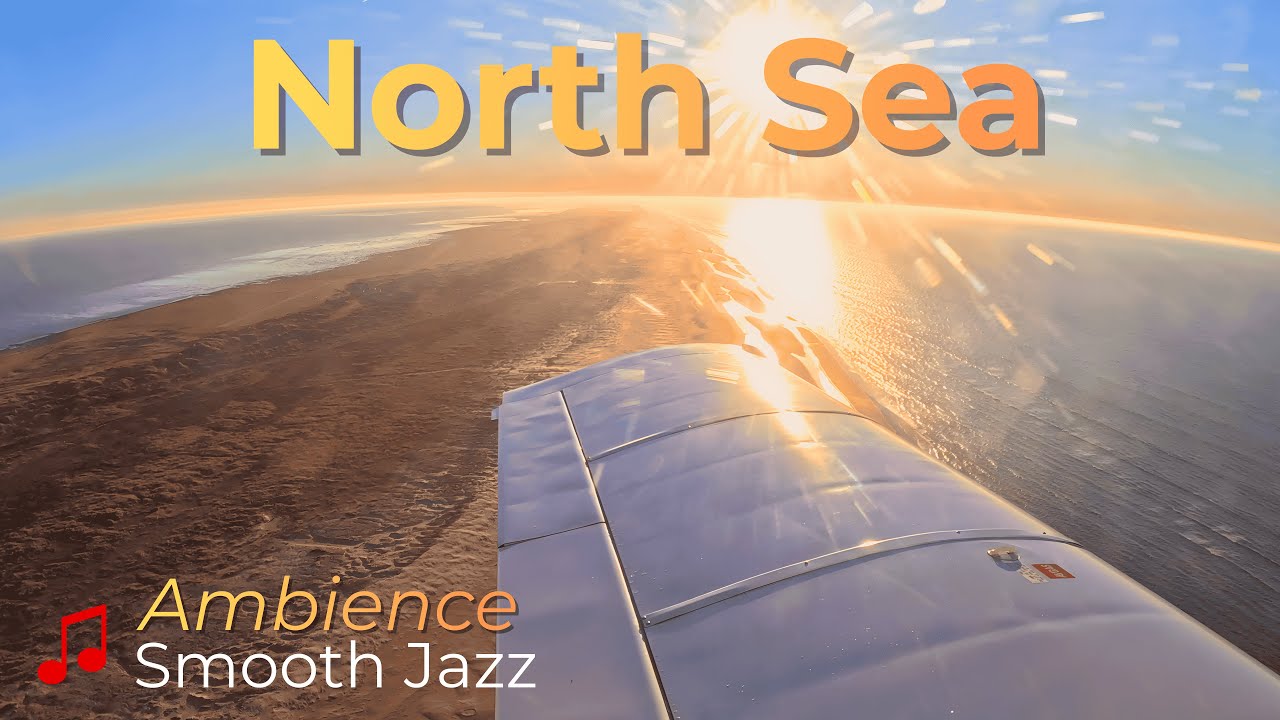 Juist → Uetersen ✈️ Full Flight WingView | 1 Hour Smooth Jazz Lounge Ambience
