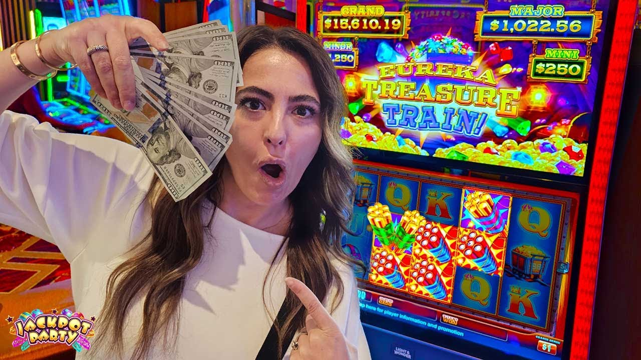 OMG! I Won The SUPER RARE Double Bonus on Eureka Treasure Train!!