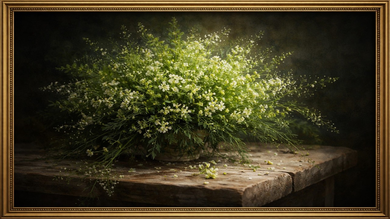 Green Nature Ambiance | 4K Rustic Floral Art for Deep Relaxation & Home Decor