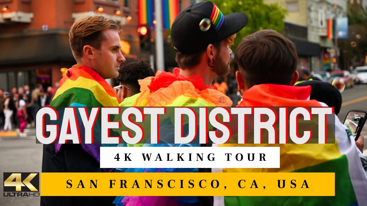 4K Walking Tour: VISIT cASTRO DISTRICT in SAN FRANSCISCO, GAYEST NEIGHBOURHOOD. SPOT NAKED HUMANS.