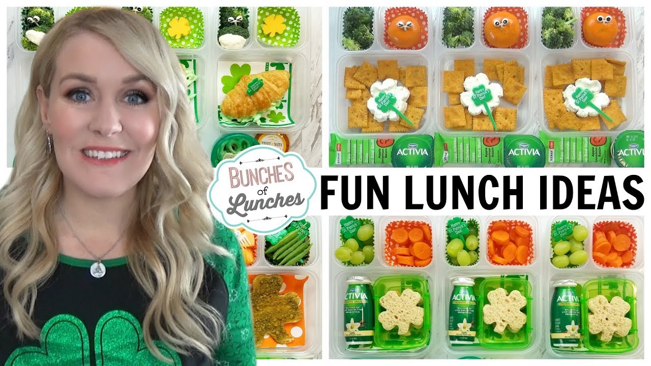 FUN St. Patrick's Day Lunch Ideas & What they Ate | JK, K, 1st grade, 2nd Grade | Bunches of Lunches