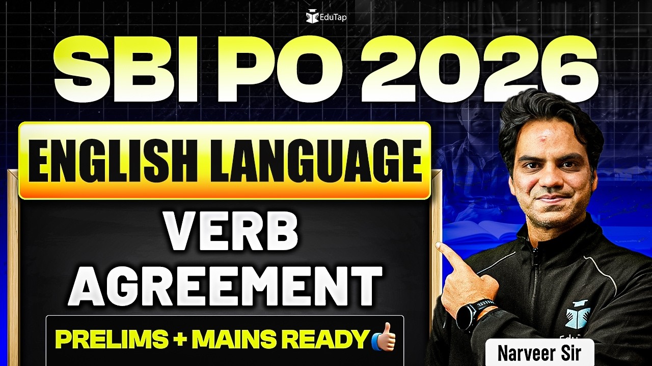 SBI PO 2026 English Verb Agreement | SBI PO English Language Classes & Questions Practice