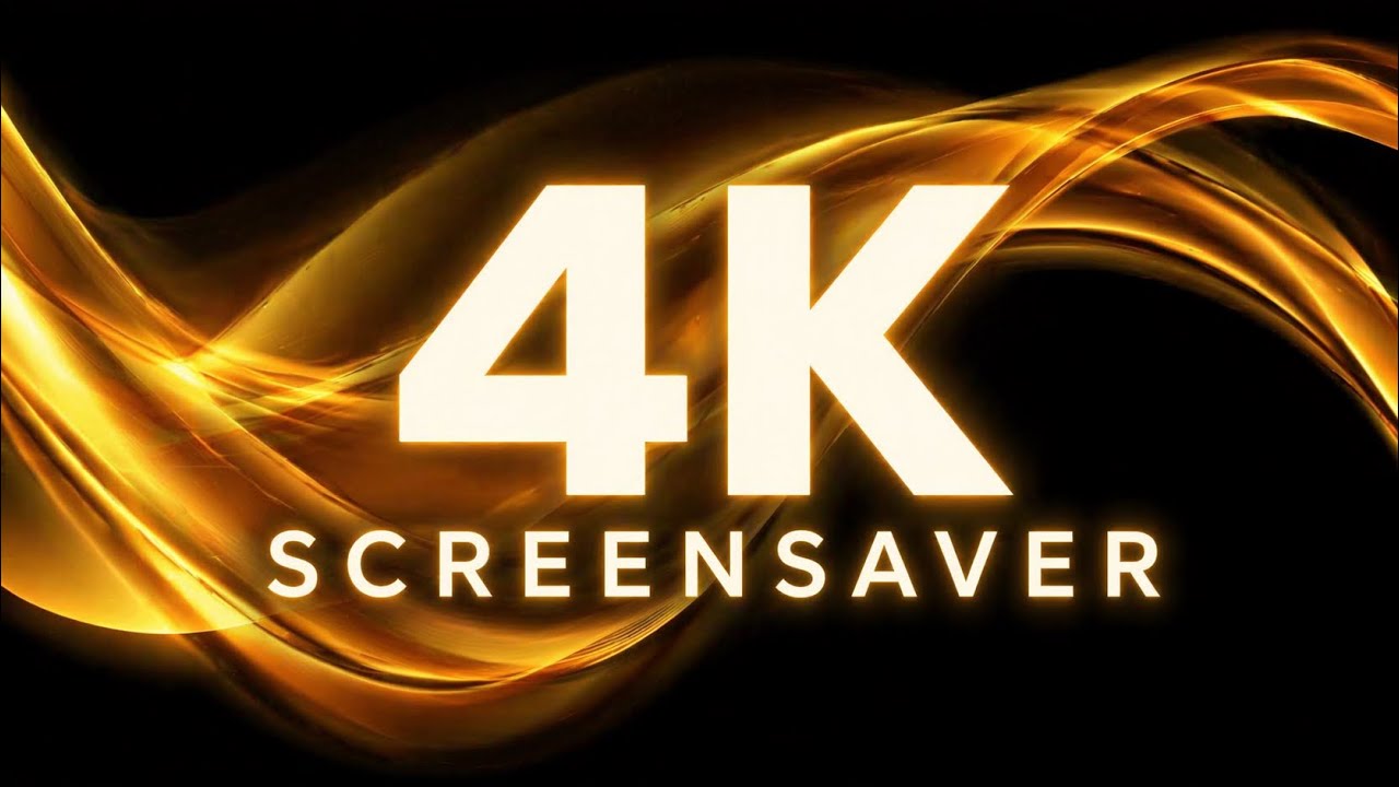 4K Silent Luxury Screen Saver Loop | Gold Ambient TV Background Visuals (1 Hour)