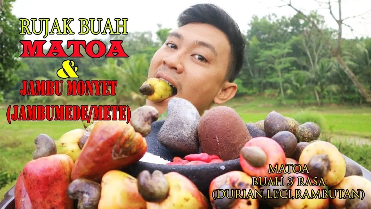 MUKBANG Rujak Jambu Mete & Buah Matoa Pedas Segar! Perpaduan Unik Bikin Nagih 🔥