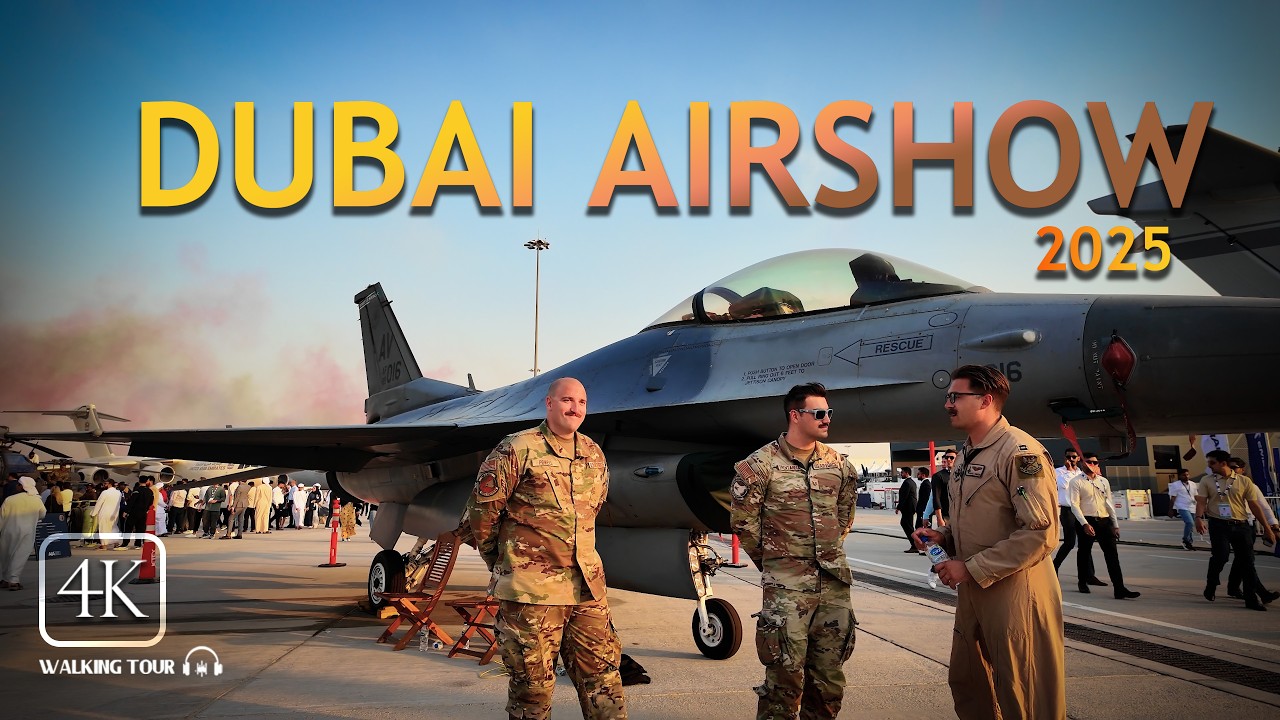 Dubai Airshow 2025  | Massive Aircraft & Jets Walking Tour | 4K
