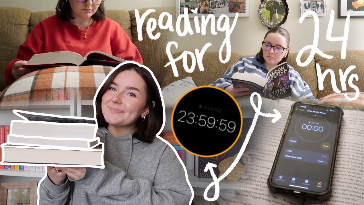 how much can I read in 24 hours 📚⏰📖 24 hour reading challenge *spoiler free reading vlog*