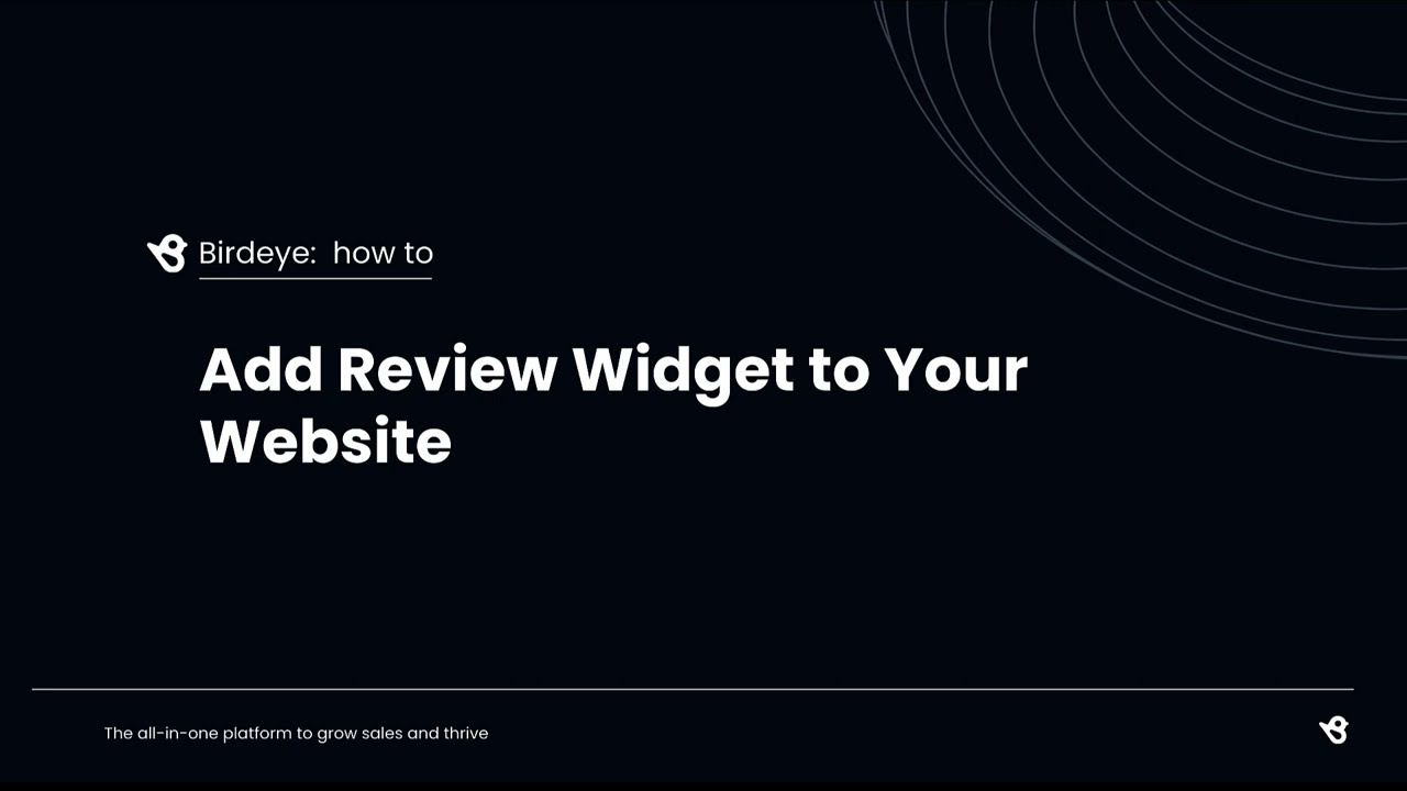 Add Review Widget to your Business Website