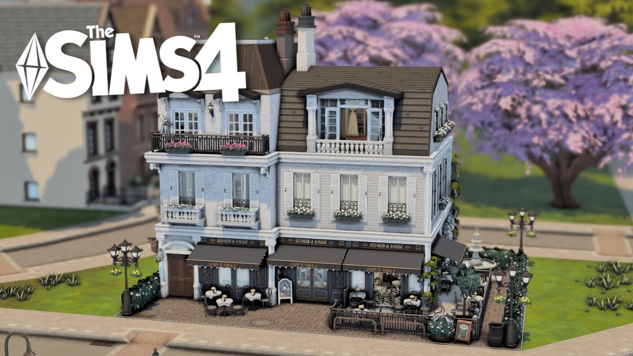 Уютное бистро 🍷 + Квартира 🔑 | Sims 4 Покадровая съёмка | БЕЗ CC - ЧИТАТЬ ОПИСАНИЕ