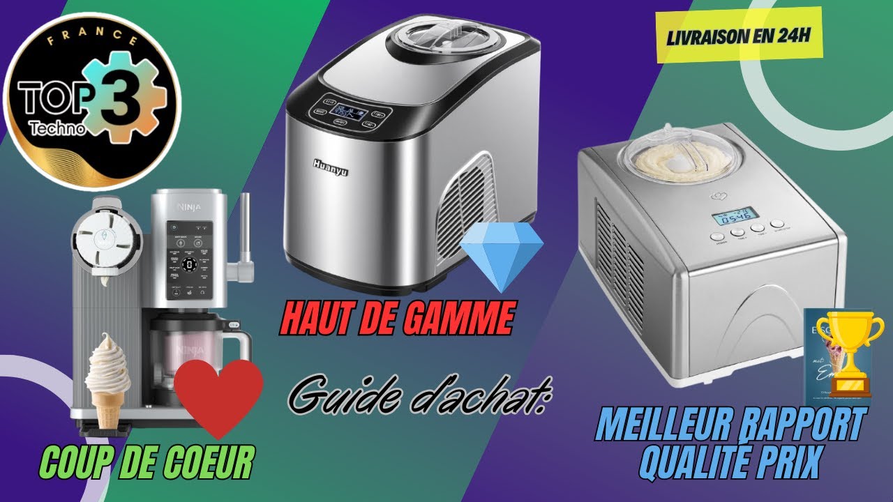TOP 3 des Meilleures Machines à Glace 2025 🍦 | Laquelle Fait Vraiment la Différence ? | Top 3 Techno