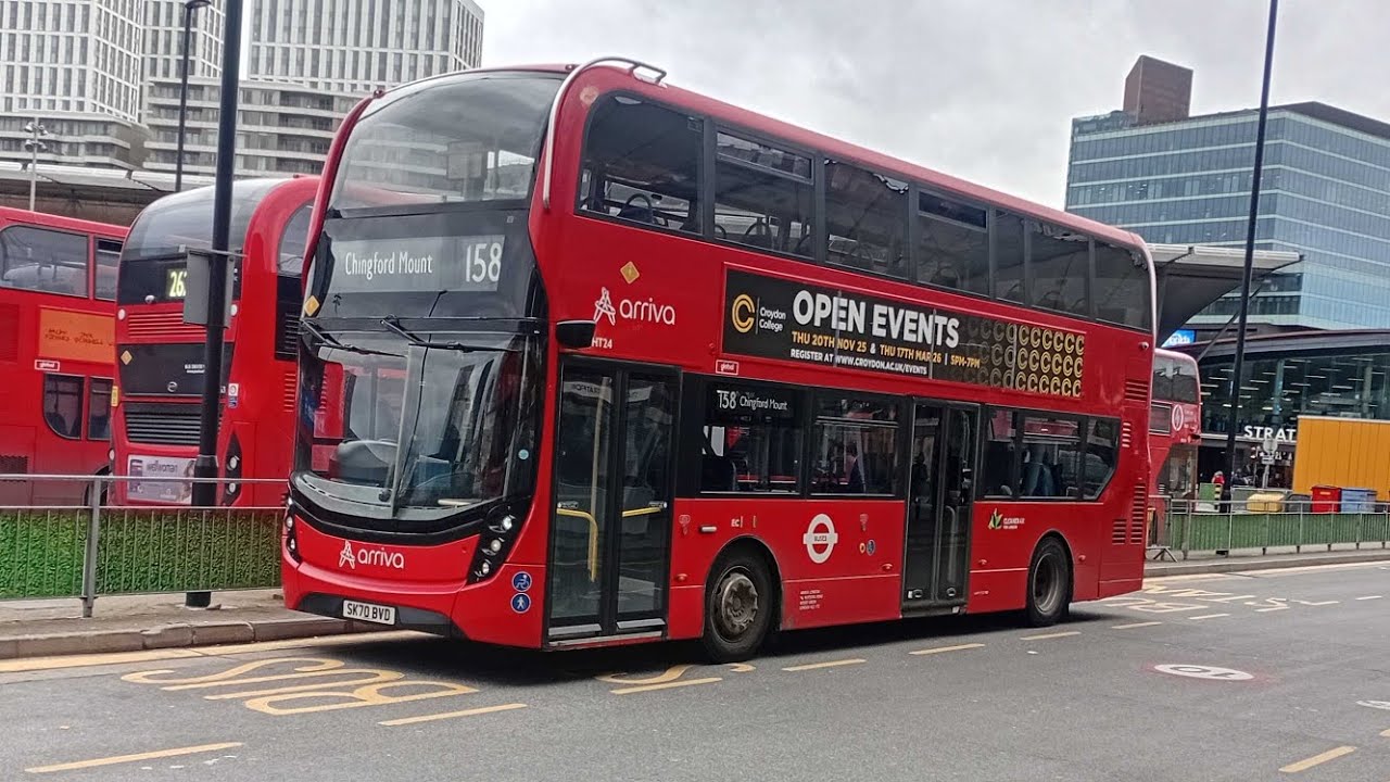158 Full Route visual: Chingford Mount to Stratford SK70 BYD (HT24)