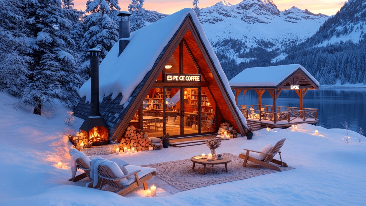 Cozy Fireplace Coffee Shop ☕ Smooth Bossa Nova Jazz for Study & Focus 5