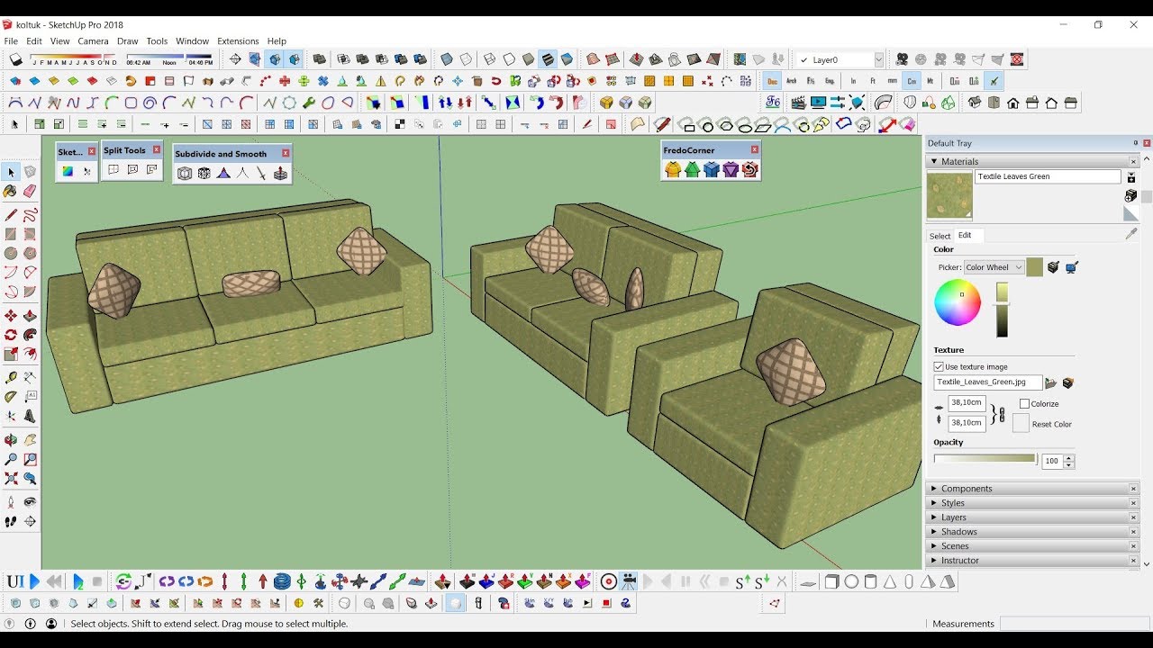 10 SketchUp Alıştırma - Koltuk Tasarımı