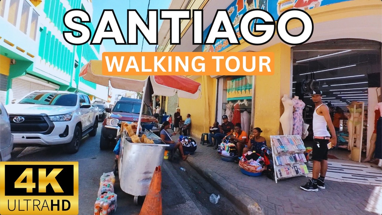WALKING SANTIAGO'S STREETS IN STUNNING 4K! Dominican Republic!