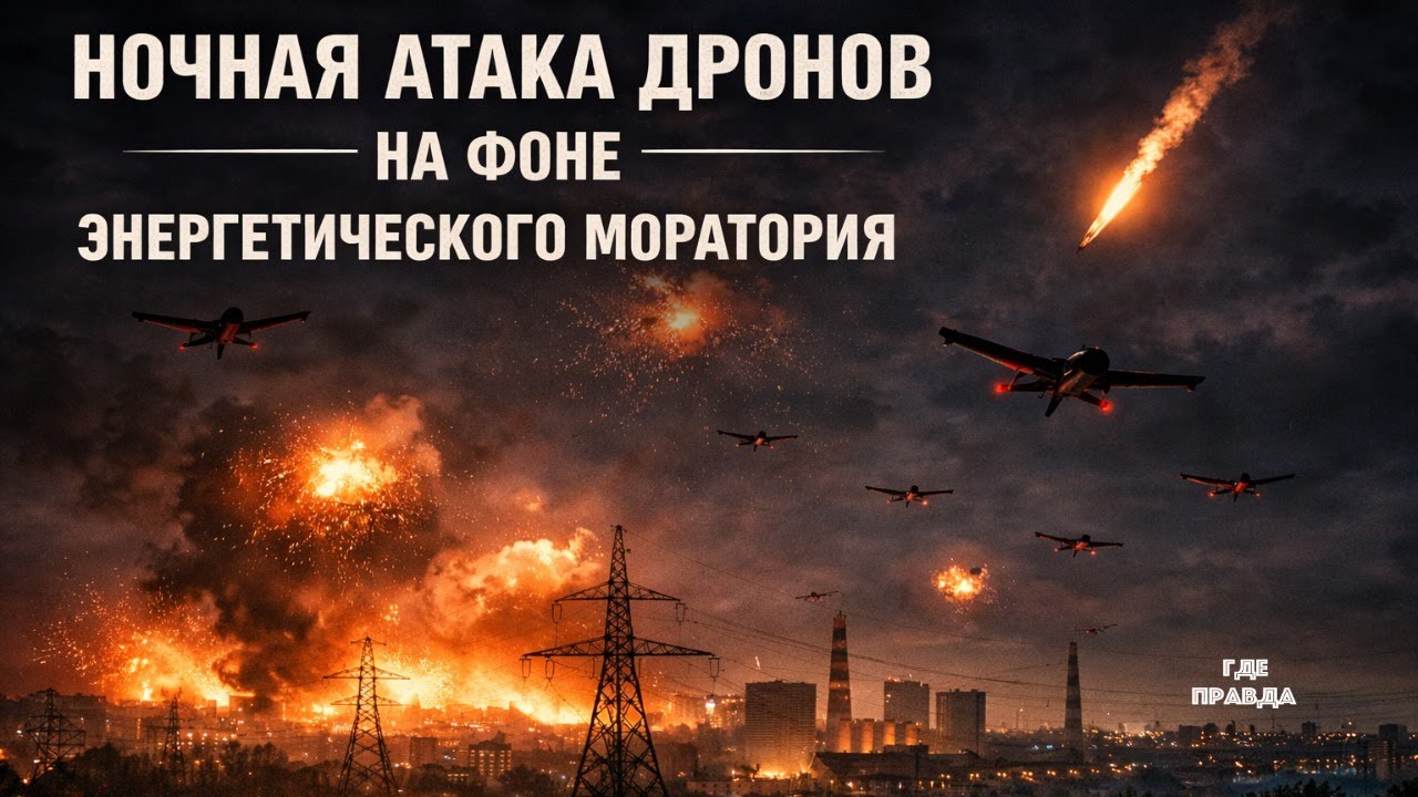Ночная атака дронов на фоне энергетического моратория. Зеленский отказался от встречи в Москве.