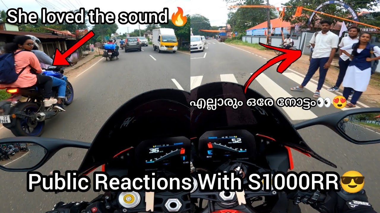 S1000RR With Akrapovic Public Reactions🔥എല്ലാവരും ഒരേ നോട്ടം😄